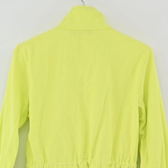 LONDON RAG Jacket‎ Womens Size M Chartreuse 100% Cotton Twill Collection Utility - Picture 6 of 13